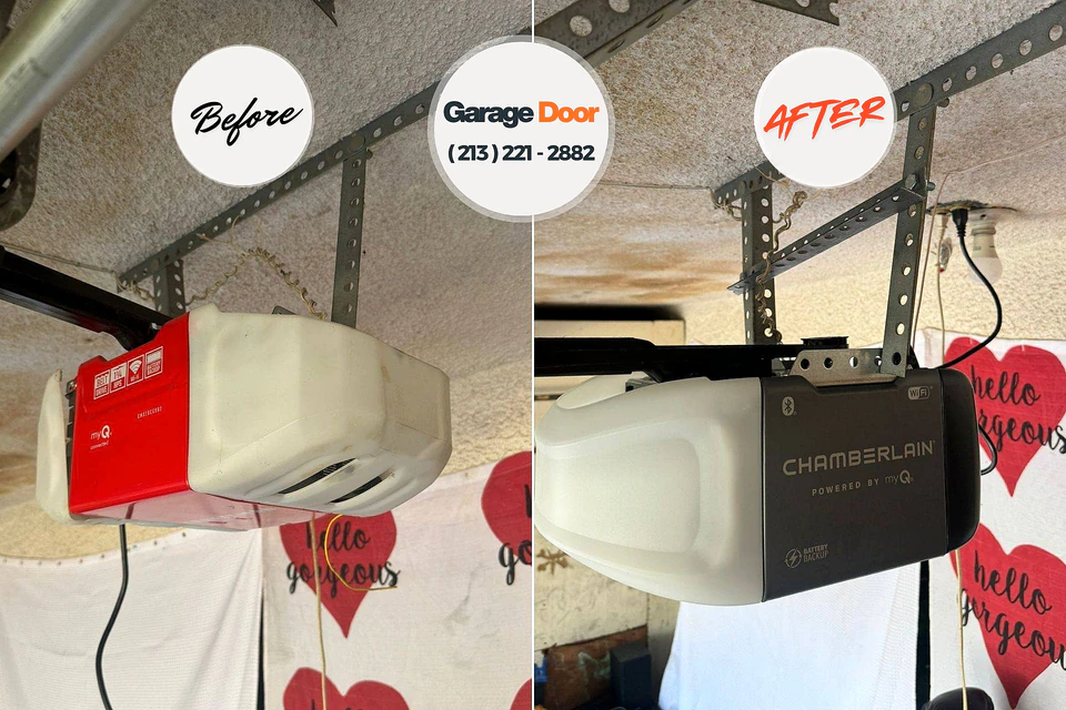 Before and after: garage door repair Punta Gorda, FL